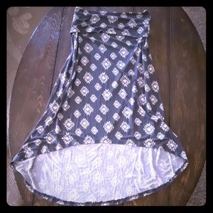 Jersey Knit High Low Skirt